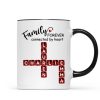 Family Forever Connected by Heart 3D Crystal Crossword - Personalized Mug - Sentimental Gift for for Loved Ones