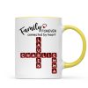 Family Forever Connected by Heart 3D Crystal Crossword - Personalized Mug - Sentimental Gift for for Loved Ones