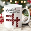 Family Forever Connected by Heart 3D Crystal Crossword - Personalized Mug - Sentimental Gift for for Loved Ones