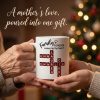 Family Forever Connected by Heart 3D Crystal Crossword - Personalized Mug - Sentimental Gift for for Loved Ones
