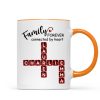 Family Forever Connected by Heart 3D Crystal Crossword - Personalized Mug - Sentimental Gift for for Loved Ones