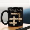 Family Forever Linked Together Crossword Puzzle Art Personalized Mug, Gift For Brothers, Sisters, Siblings, Family