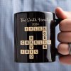 Family Forever Linked Together Crossword Puzzle Art Personalized Mug, Gift For Brothers, Sisters, Siblings, Family