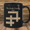 Family Forever Linked Together Crossword Puzzle Art Personalized Mug, Gift For Brothers, Sisters, Siblings, Family