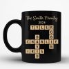 Family Forever Linked Together Crossword Puzzle Art Personalized Mug, Gift For Brothers, Sisters, Siblings, Family