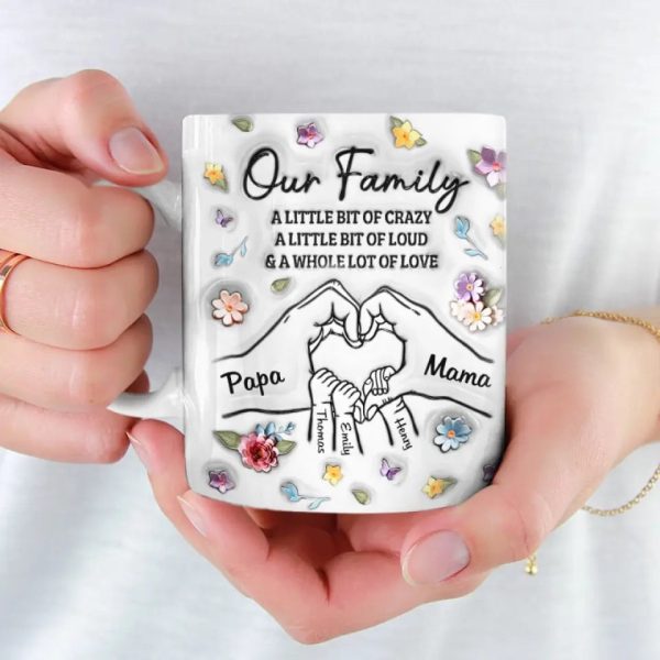 Family Means Nobody Gets Left Behind Or Forgotten - Family Personalized Custom 3D Inflated Effect Printed Mug - Gift For Family Members
