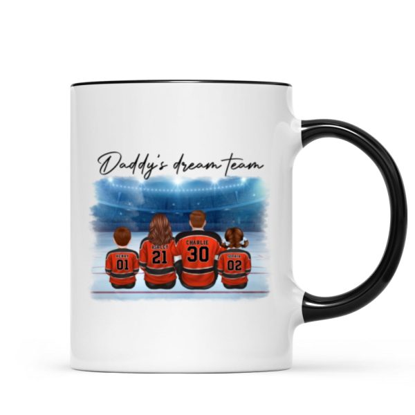 Family Team Sitting Hockey Personalized Mug, Canada Day Gift For Him, Gift For Husband, Gift For Family