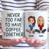 Far Away, But Our Bond Is Here To Stay - Bestie Personalized Custom Mug - Gift For Best Friends, BFF, Sister