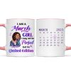 Fashion Girl Limited Edition Birthday Gift Calendar Date Personalized Mug