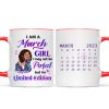 Fashion Girl Limited Edition Birthday Gift Calendar Date Personalized Mug