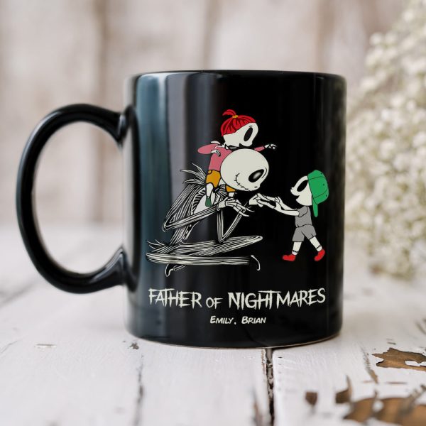 Father And Children 02QHDT230323 Personalized Black Coffee Mug