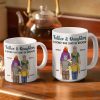 Father And Daughter A Bond That Can't Be Broken - Dad, Father, Grandpa - Personalized White Edge-to-Edge Mug