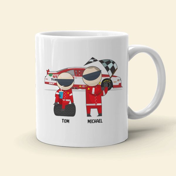Father And Son Racing Partners For Life Personalized Mug, Gift For Family