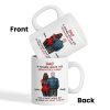 Father Daughter Son Standing Back View Personalized Mug, Father's Day Gift For Dad, Husband, Grandpa