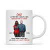 Father Daughter Son Standing Back View Personalized Mug, Father's Day Gift For Dad, Husband, Grandpa