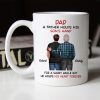 Father Daughter Son Standing Back View Personalized Mug, Father's Day Gift For Dad, Husband, Grandpa