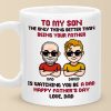 Father Son Team Forever - Family Personalized Custom Mug - Father's Day, Gift For Son