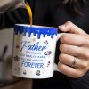 Father, You May Hold Our Hands For A While But Hold Our Hearts Forever, American Flag Balloon, Top Hat - Personalized Custom Coffee Mug - DAD111_MG