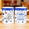 Father, You May Hold Our Hands For A While But Hold Our Hearts Forever, American Flag Balloon, Top Hat - Personalized Custom Coffee Mug - DAD111_MG