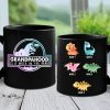 Fatherhood Is A Walk - Gift For Dad - Personalized Black Mug