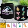 Fatherhood Is A Walk - Gift For Dad - Personalized Black Mug