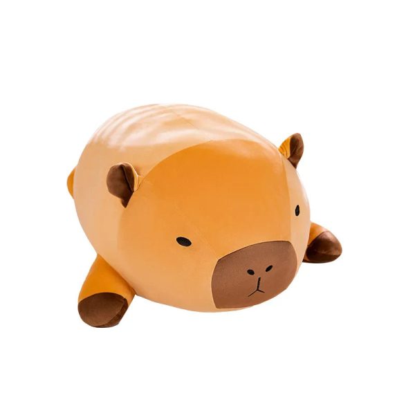 Fatty Long Capybara Plush Pillow - Kawaii Round Aquatic Cartoon Bolster Gift