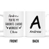 Favorite Cardio Workout Personalized Love Design - Personalized Custom Coffee Mug - CPL136_MG