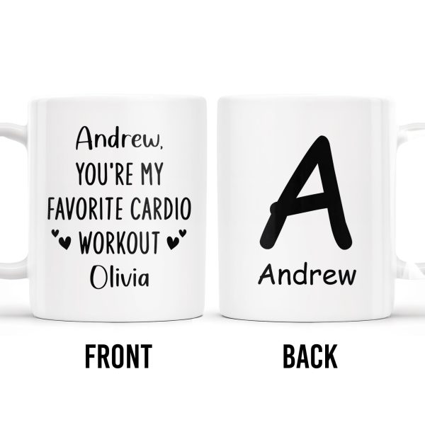 Favorite Cardio Workout Personalized Love Design - Personalized Custom Coffee Mug - CPL136_MG