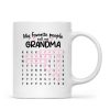 Favorite People Call Me Grandma Word Search Puzzle - Personalized Mug - Mother's Day Gift For Grandma