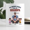 Favorite People Call Me Grandpa Real Man Sitting Personalized Mug