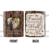 Favorite Place Next To You With Heart Shaped Photo - Personalized Custom Coffee Mug - CPL175_MG