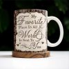 Favorite Place Next To You With Heart Shaped Photo - Personalized Custom Coffee Mug - CPL175_MG