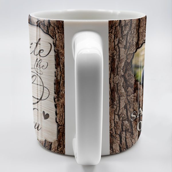 Favorite Place Next To You With Heart Shaped Photo - Personalized Custom Coffee Mug - CPL175_MG
