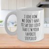 Favorite Stepchild Coffee Mug Funny Gift for Stepmom Stepdad from Stepdaughter Stepson, Mothers Day Birthday Gift