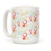 Female Symbol and Lotus Flowers Pattern Coffee Mug
