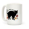 Feral Girl Fall Black Cat Coffee Mug