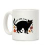 Feral Girl Fall Black Cat Coffee Mug