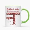 Festive Christmas Brothers Sisters Crossword Puzzle Art - Personalized Mug - Christmas Gift For Siblings, Brothers, Sisters