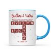 Festive Christmas Brothers Sisters Crossword Puzzle Art - Personalized Mug - Christmas Gift For Siblings, Brothers, Sisters