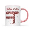 Festive Christmas Brothers Sisters Crossword Puzzle Art - Personalized Mug - Christmas Gift For Siblings, Brothers, Sisters