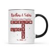 Festive Christmas Brothers Sisters Crossword Puzzle Art - Personalized Mug - Christmas Gift For Siblings, Brothers, Sisters