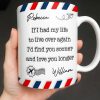 Find You Sooner And Love You Longer With Mail Envelope And Star - Personalized Custom Coffee Mug - CPL1109_MG