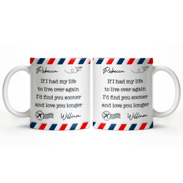 Find You Sooner And Love You Longer With Mail Envelope And Star - Personalized Custom Coffee Mug - CPL1109_MG