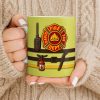 Fire Department 365 Days On Duty Badge and Tools - Personalized Custom Coffee Mug - DAD272_MG