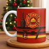 Fire Department 365 Days On Duty Badge and Tools - Personalized Custom Coffee Mug - DAD272_MG