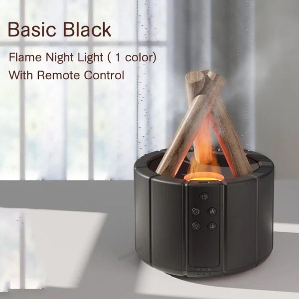 Firecamp Simulated Flame Aroma Diffuser: Ultrasonic Mist & Led Essential Oil Humidifier