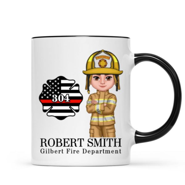 Firefighter Personalized Mug, Appreciation Gift, Graduation Gift, Christmas Gift For Colleagues, Boss