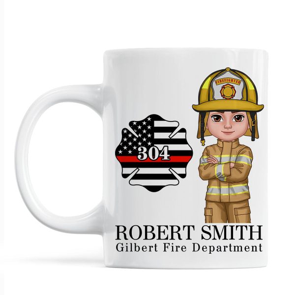 Firefighter Personalized Mug, Appreciation Gift, Graduation Gift, Christmas Gift For Colleagues, Boss