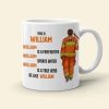Firefighter Sprays Water True Hero Personalized Mug