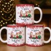 First Christmas As A Family Of Four With Snowflakes - Personalized Custom Coffee Mug - FAM774_MG